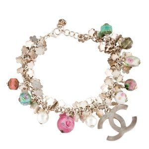 FOUND! ISO $$$ Chanel Faux Pearl & Glass Beads CC Charm Bracelet 1.5 k